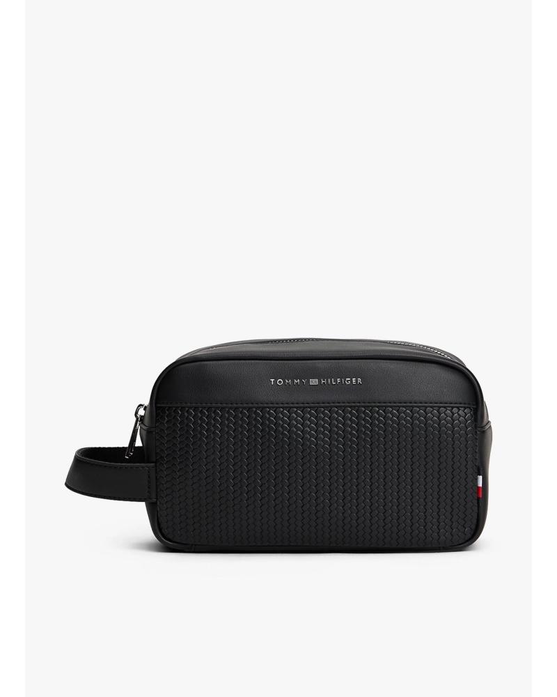 TOMMY HILFIGER TH WOVEN WASHBAG BLACK NEGRO