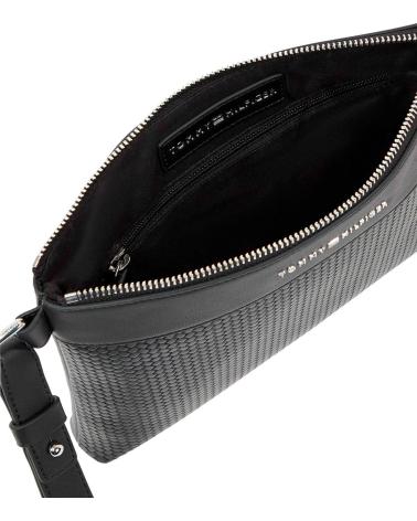 BOLSO DE MANO TOMMY HILFIGER TH WOVEN POUCH NEGRO NEGRO