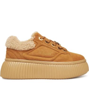 KARL LAGERFELD KREEPER LO EMBRO LO LACE LEDER CAMEL SNEAKER CUERO