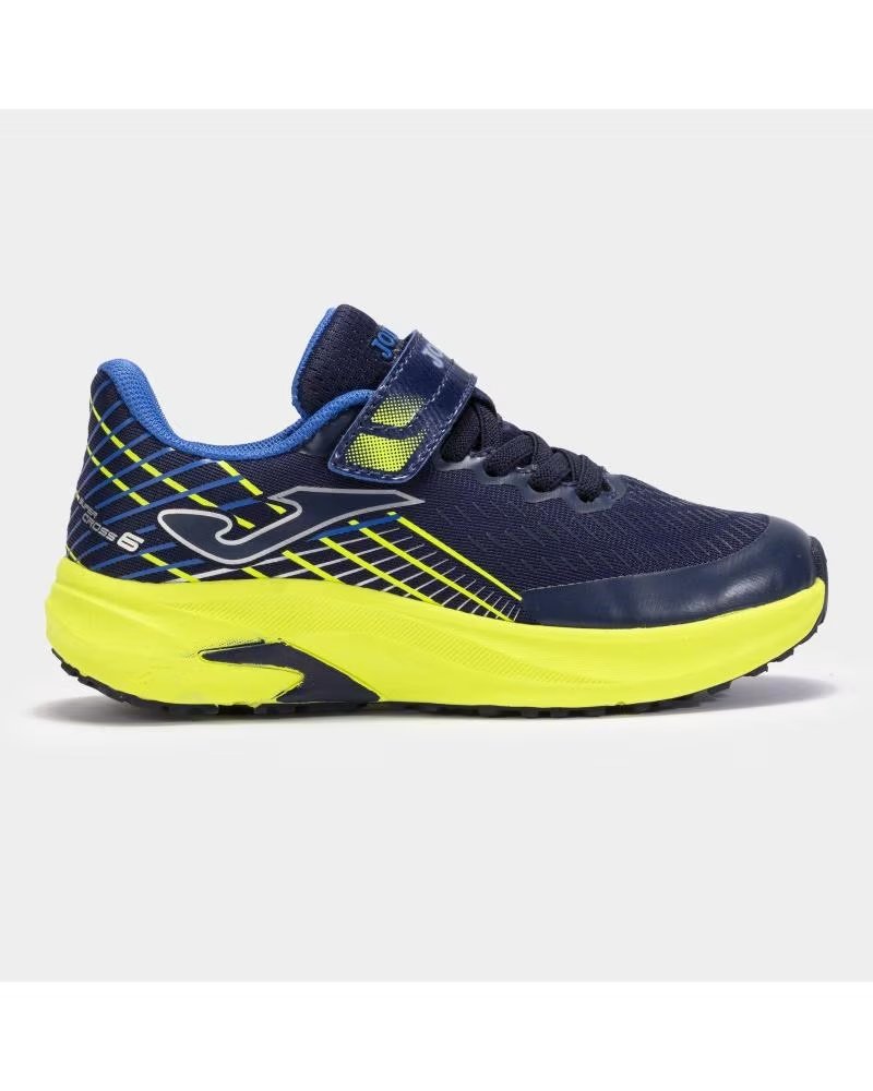 TÊNIS JOMA SUPER CROSS JR 2403 VELCRO MARINHO AMARELO AMARILLO