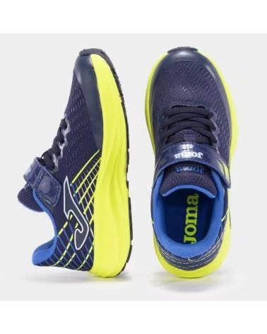 TÊNIS JOMA SUPER CROSS JR 2403 VELCRO MARINHO AMARELO AMARILLO
