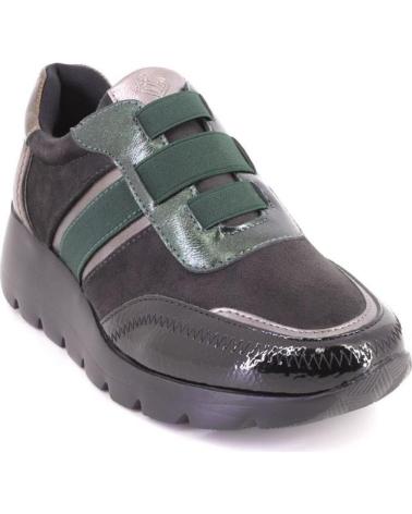 AMARPIES 29417 ZAPATILLAS CASUAL DE MUJER NEGRO Y VERDE
