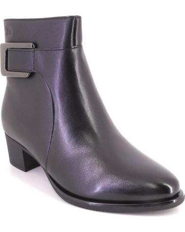 TREINTAS 4419: BOTTINES EN CUIR NOIR AVEC BOUCLE NEGRO