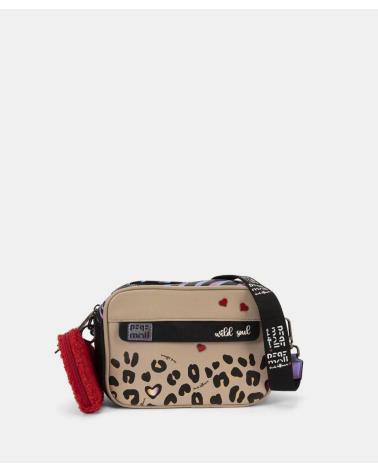 PEPE MOLL 252425 BOLSO MULTICOLOR CON ESTAMPADO ANIMAL Y DETALLE DE CORAZÓN MULTICOLOR