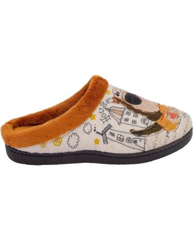 PLUMAFLEX 12281PERRITO DOG DESIGN HOUSE SLIPPERS BEIGE BEIGE