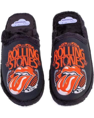 SUAVEFLEX 200-ROLLING BLACK SLIPPERS NEGRO