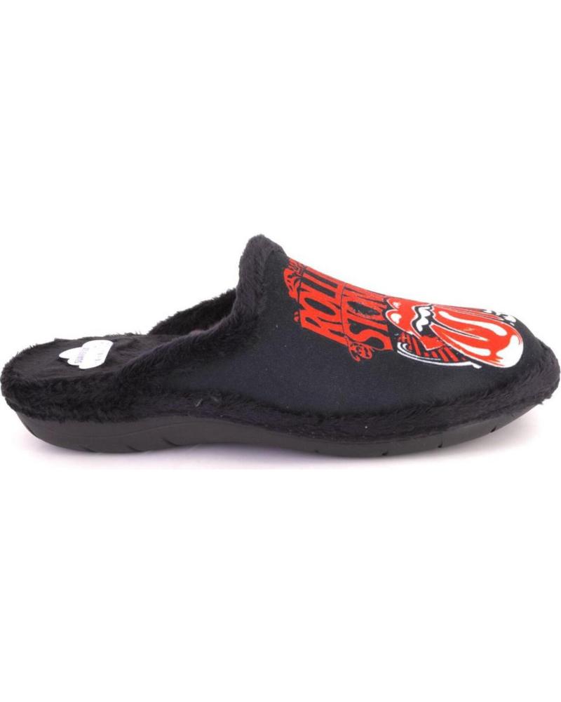 SUAVEFLEX 200-ROLLING BLACK SLIPPERS NEGRO