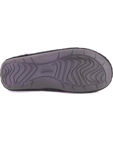 SUAVEFLEX 200-ROLLING BLACK SLIPPERS NEGRO