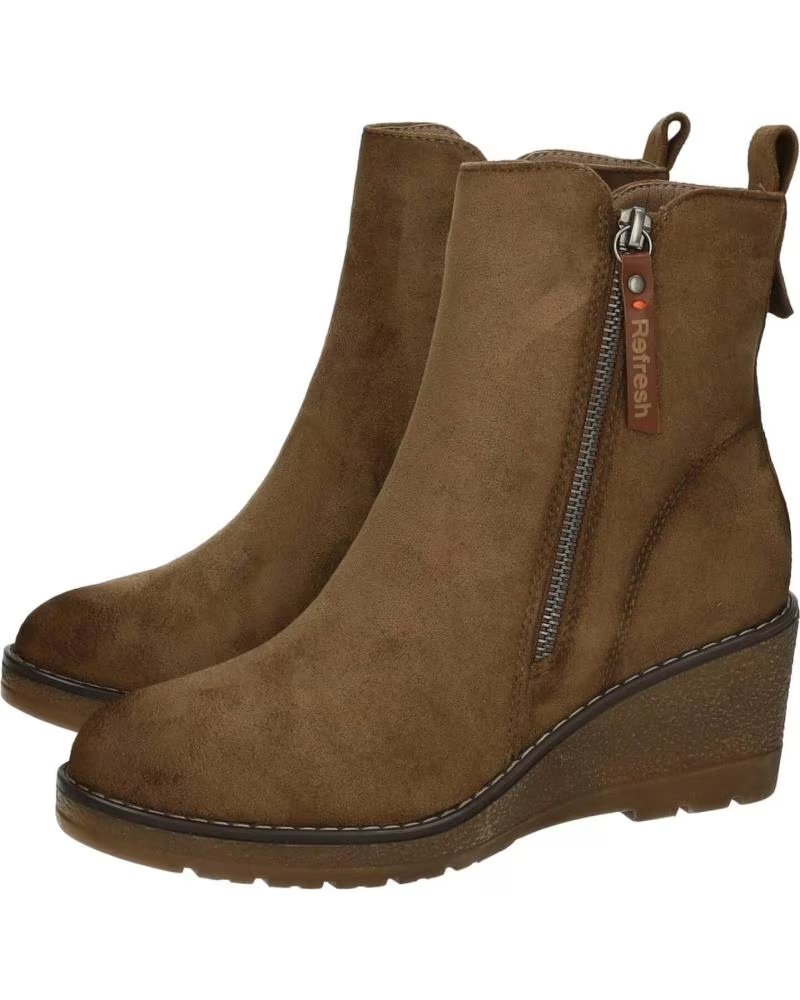 REFRESH Botines casual mujer 171009 03 CAMEL