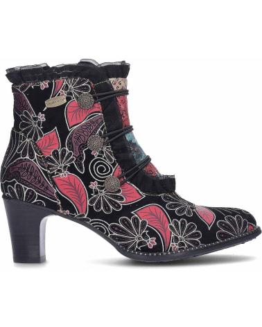 LAURA VITA ELCODIEO224 BOTINES FLORALES ROJOS ROJO