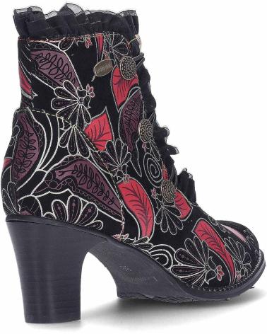 LAURA VITA ELCODIEO224 BOTINES FLORALES ROJOS ROJO