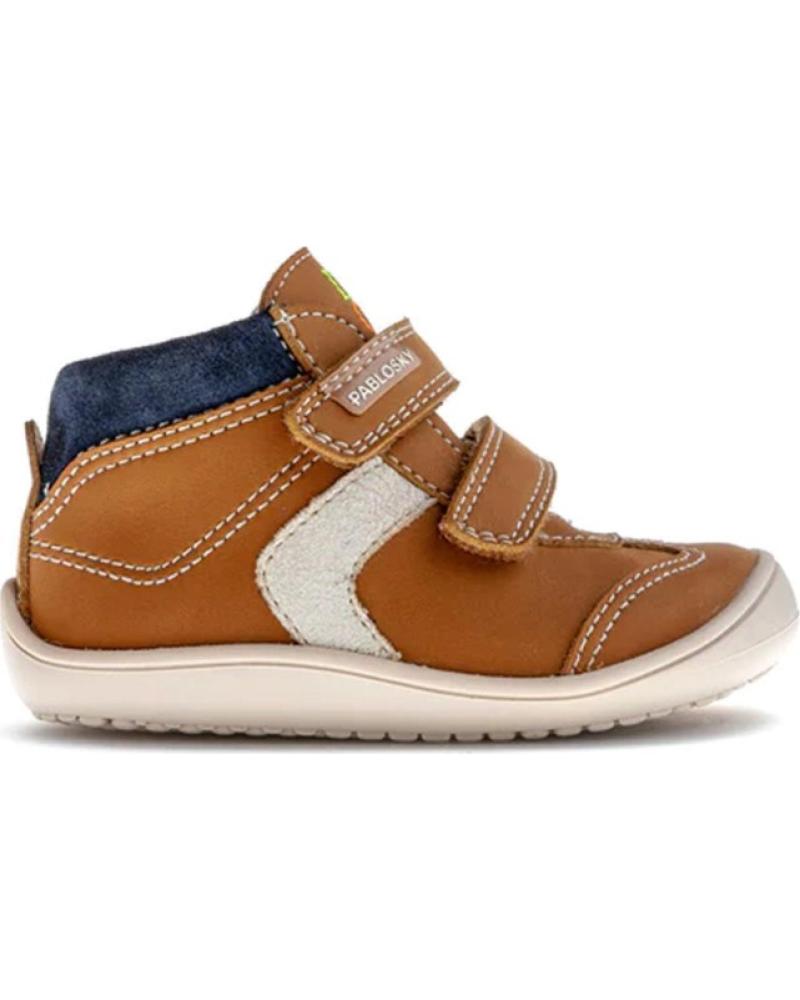 PABLOSKY BAREFOOT KINDERSNEAKER 064284 LEDER BRAUN MARRóN