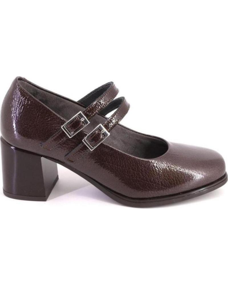 SAPATOS DE SALTO PITILLOS 10831 BORDÔ COM TIRAS E FIVELAS ROJO
