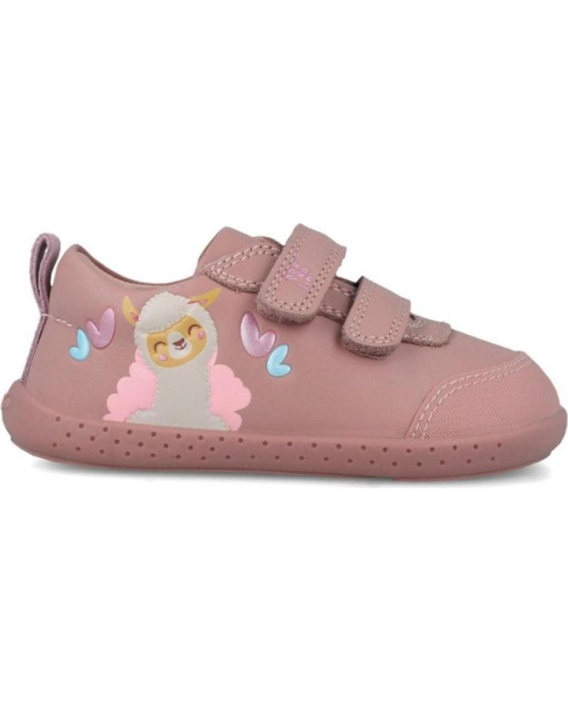 GARVALIN BAREFOOT SNEAKERS 251305 PINK WITH HOOK-AND-LOOP CLOSURE ROSA