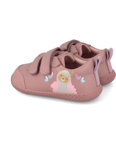GARVALIN BAREFOOT SNEAKERS 251305 PINK WITH HOOK-AND-LOOP CLOSURE ROSA