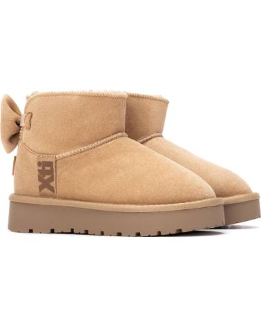 STIVALI CORTI XTI 151299 BEIGE CON FIOCCO BEIGE