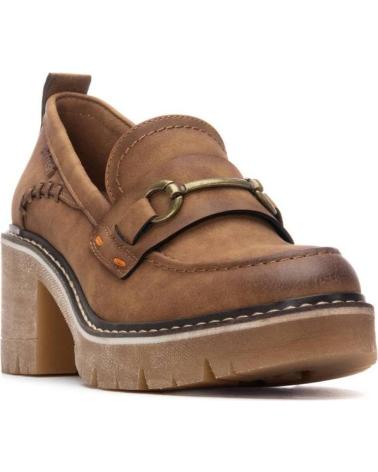 REFRESH MOCASSINS 172908 CAMEL COM SALTO ROBUSTO CAMEL
