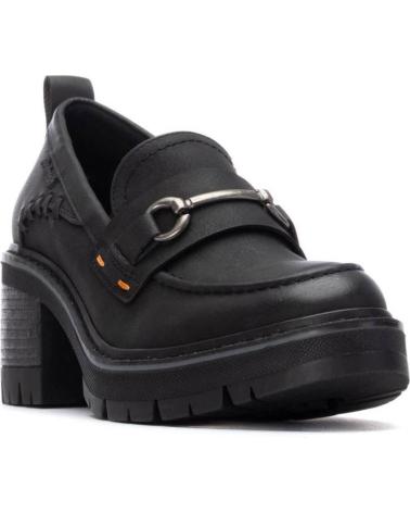 REFRESH MOCASSINS 172908 PRETOS COM SALTO ROBUSTO NEGRO