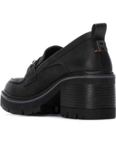 REFRESH MOCASSINS 172908 PRETOS COM SALTO ROBUSTO NEGRO