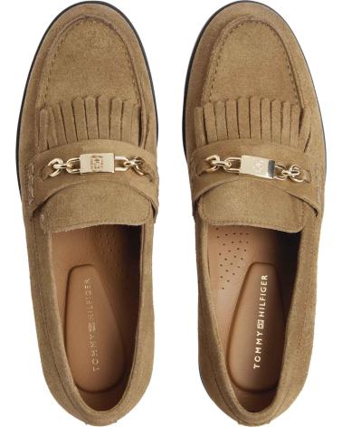MOCASSIM TOMMY HILFIGER FW08972 MARROM COM DETALHE METÁLICO MARRóN