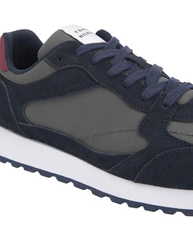 TOMMY HILFIGER FM05638 AZUL - ZAPATILLAS ESTILO RUNNER AZUL