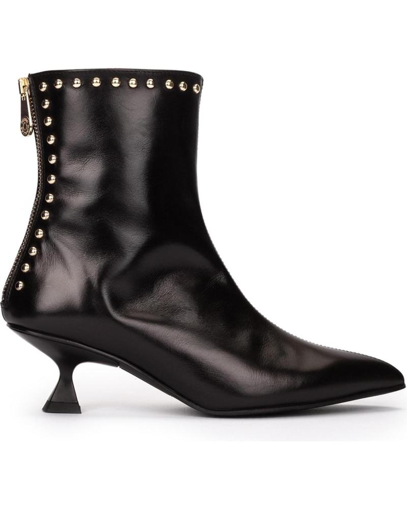 BOTTINE PEDRO MIRALLES 29397 NOIRE À CLOUS ET TALON SCULPTURAL NEGRO