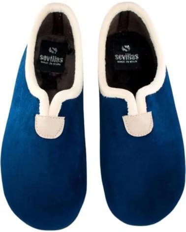 SEVILLAS CLOSED WARM HOUSE SLIPPERS Z4SE NAVY BLUE MARINO