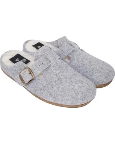 SEVILLAS ZAPATILLAS DE CASA 21416 CON HEBILLA GRIS