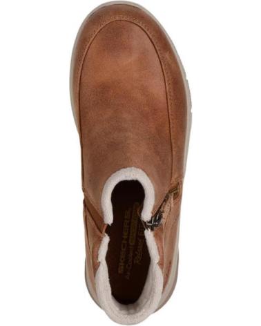 SKECHERS BOTINS RELAXED FIT EASY GOING INTL COURO CASTANHO MARRóN