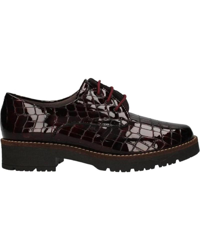 PITILLOS SAPATOS OXFORD 10771 COURO GRAVADO BORDÔ ROJO