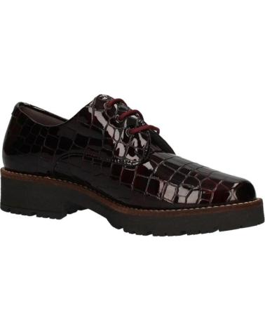 PITILLOS SAPATOS OXFORD 10771 COURO GRAVADO BORDÔ ROJO