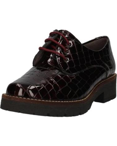 PITILLOS SAPATOS OXFORD 10771 COURO GRAVADO BORDÔ ROJO