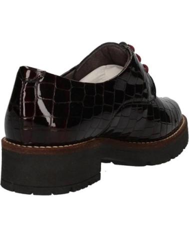 PITILLOS SAPATOS OXFORD 10771 COURO GRAVADO BORDÔ ROJO