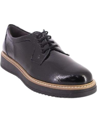 SCARPE OXFORD PITILLOS 10761 NERE CON PLATFORM IN VERNICE NEGRO