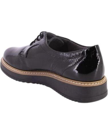 SCARPE OXFORD PITILLOS 10761 NERE CON PLATFORM IN VERNICE NEGRO