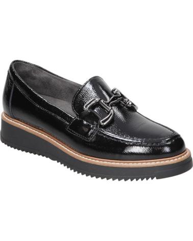 MOCASSINS PITILLOS 10760 PRETOS DE VERNIZ COM FIVELA E PLATAFORMA NEGRO