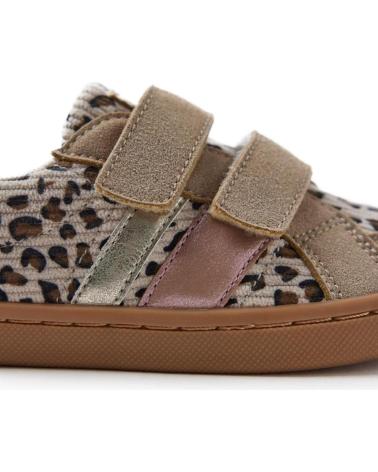 GIOSEPPO ISLINGTON 76988 CANVAS BAREFOOT SNEAKERS LEOPARD BEIGE CAMEL WITH VELCRO LPRD