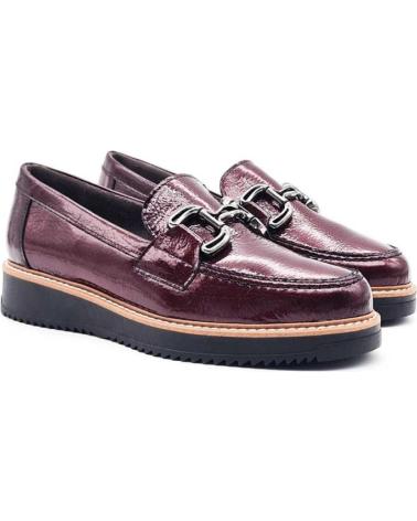 MOCASSINS PITILLOS 10760 EM COURO BORDÔ VERMELHO ROJO