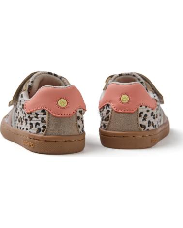GIOSEPPO ISLINGTON 76988 CANVAS BAREFOOT SNEAKERS LEOPARD BEIGE CAMEL WITH VELCRO LPRD