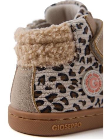 GIOSEPPO AMIRET 76989 - ZAPATILLAS BOTA BAREFOOT DE LONA CON ANIMAL PRINT CAMEL BEIGE