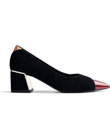 GIOSEPPO COURT SHOES 76143 BLACK WITH COMBINED TOE AND HEEL NEGRO
