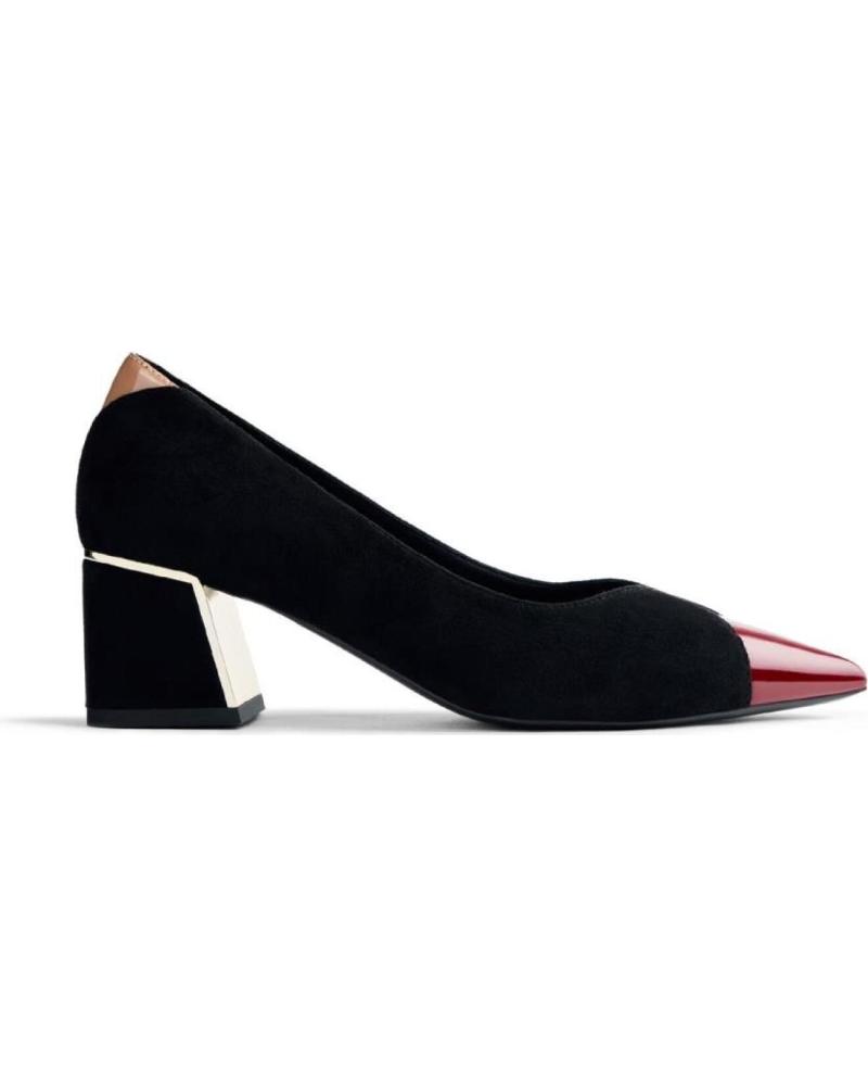 GIOSEPPO SAPATOS DE SALÃO 76143 PRETO COM BIQUEIRA E SALTO COMBINADOS NEGRO