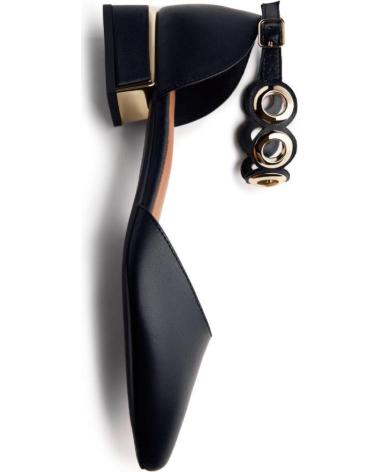 GIOSEPPO ZAPATOS CASUAL 76012 NEGRO CON CORREA DE ANILLOS METÁLICOS NEGRO