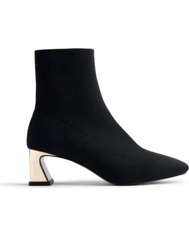 BOTTINES NOIRES GIOSEPPO 76720 À TALON GÉOMÉTRIQUE DORÉ NEGRO