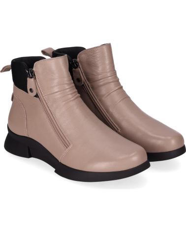 BOTA CHIKA10 RE JACARANDA 01 TAUPE COM ZÍPER TAUPE-TAUPE