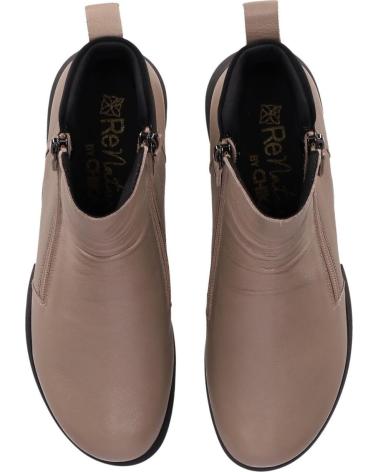 BOTA CHIKA10 RE JACARANDA 01 TAUPE COM ZÍPER TAUPE-TAUPE