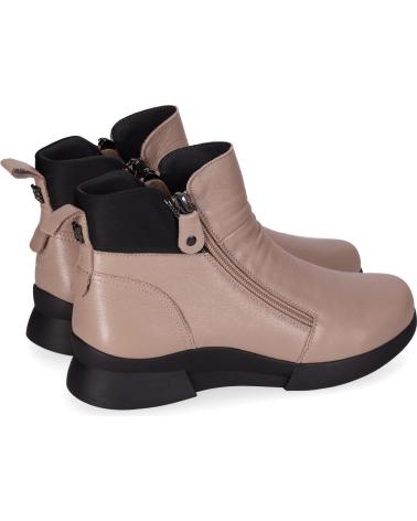 BOTA CHIKA10 RE JACARANDA 01 TAUPE COM ZÍPER TAUPE-TAUPE