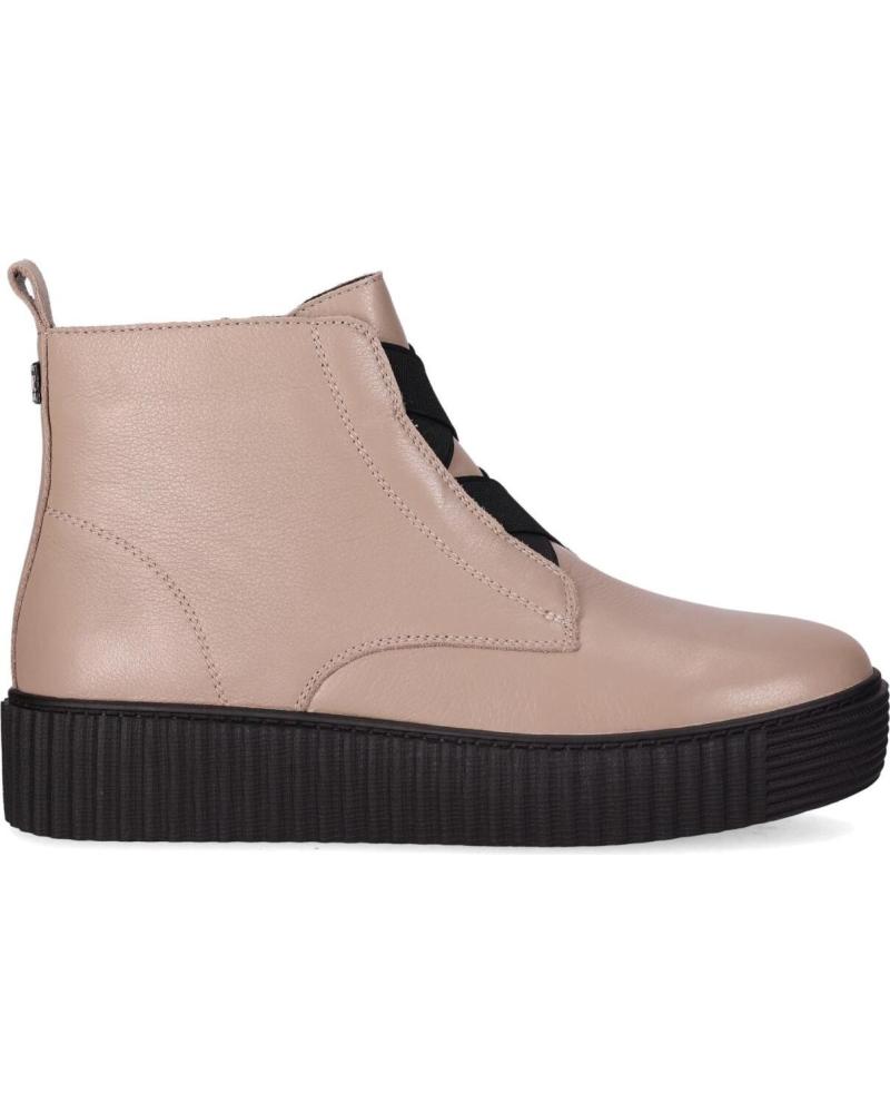CHIKA10 RE TIPUANA 01 TAUPE STIEFELETTE MIT FRONTREISSVERSCHLUSS UND PROFILSOHLE TAUPE-TAUPE