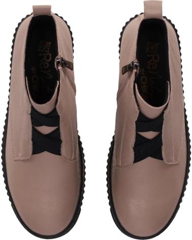 CHIKA10 RE TIPUANA 01 TAUPE STIEFELETTE MIT FRONTREISSVERSCHLUSS UND PROFILSOHLE TAUPE-TAUPE