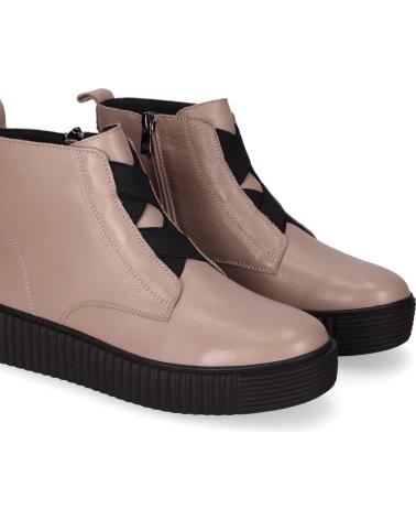 CHIKA10 RE TIPUANA 01 TAUPE STIEFELETTE MIT FRONTREISSVERSCHLUSS UND PROFILSOHLE TAUPE-TAUPE
